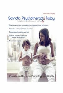 A woman and child are sitting on the cover of somatic psychotherapy today.