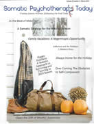 A magazine cover with pumpkins and a bag